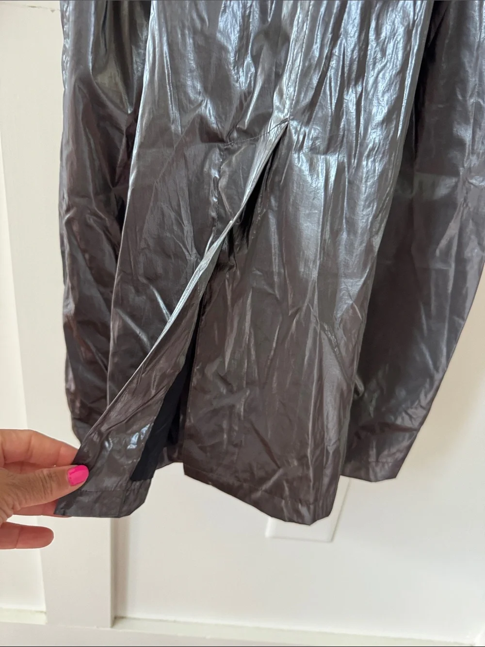 Alo Metallic Break Line Trench Size XS